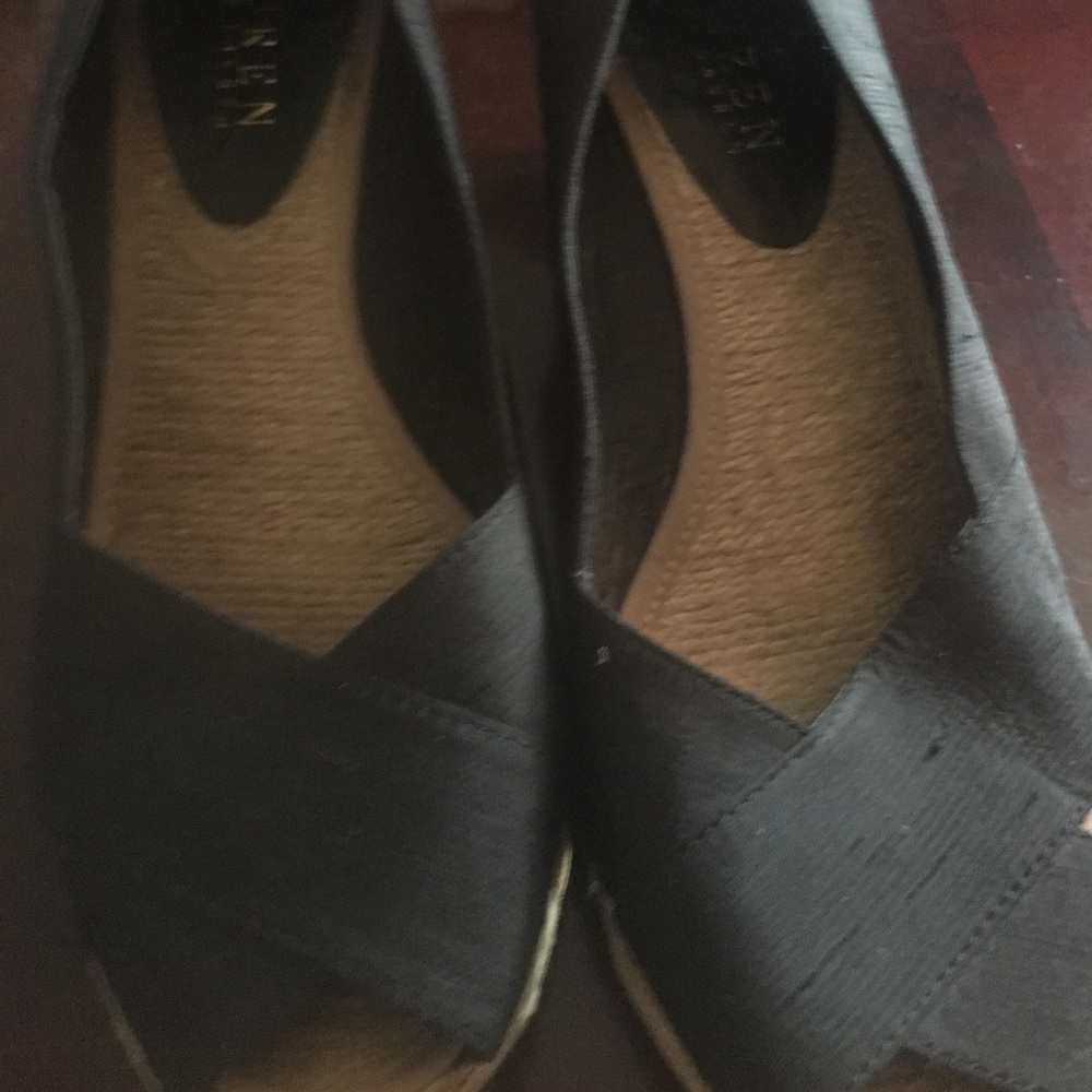 Ralph lauren black wedges