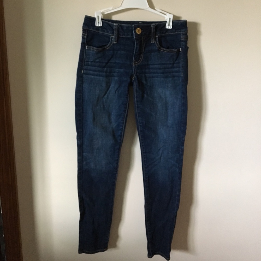 American Eagle Blue Jean Jeggings Short Stretch