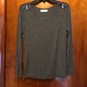 Dark Gray Long Sleeves Shirt