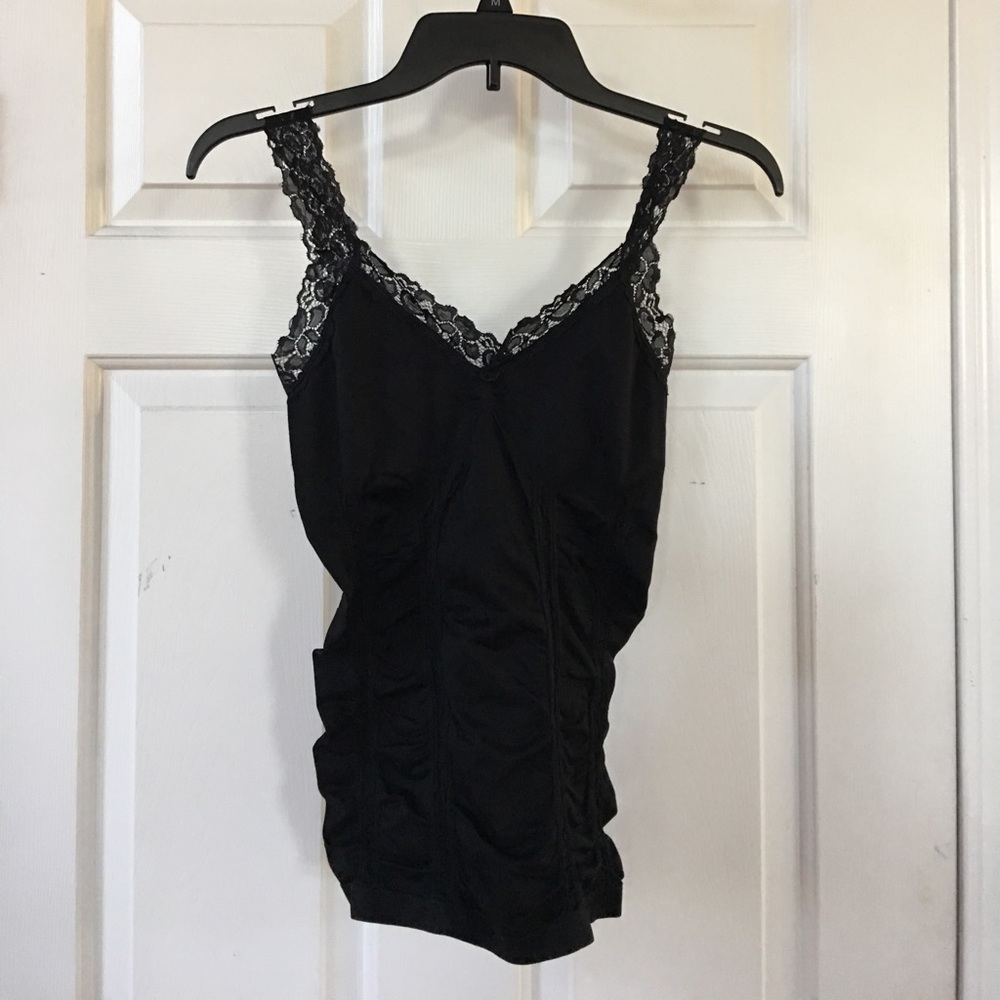 Lacy black tank top