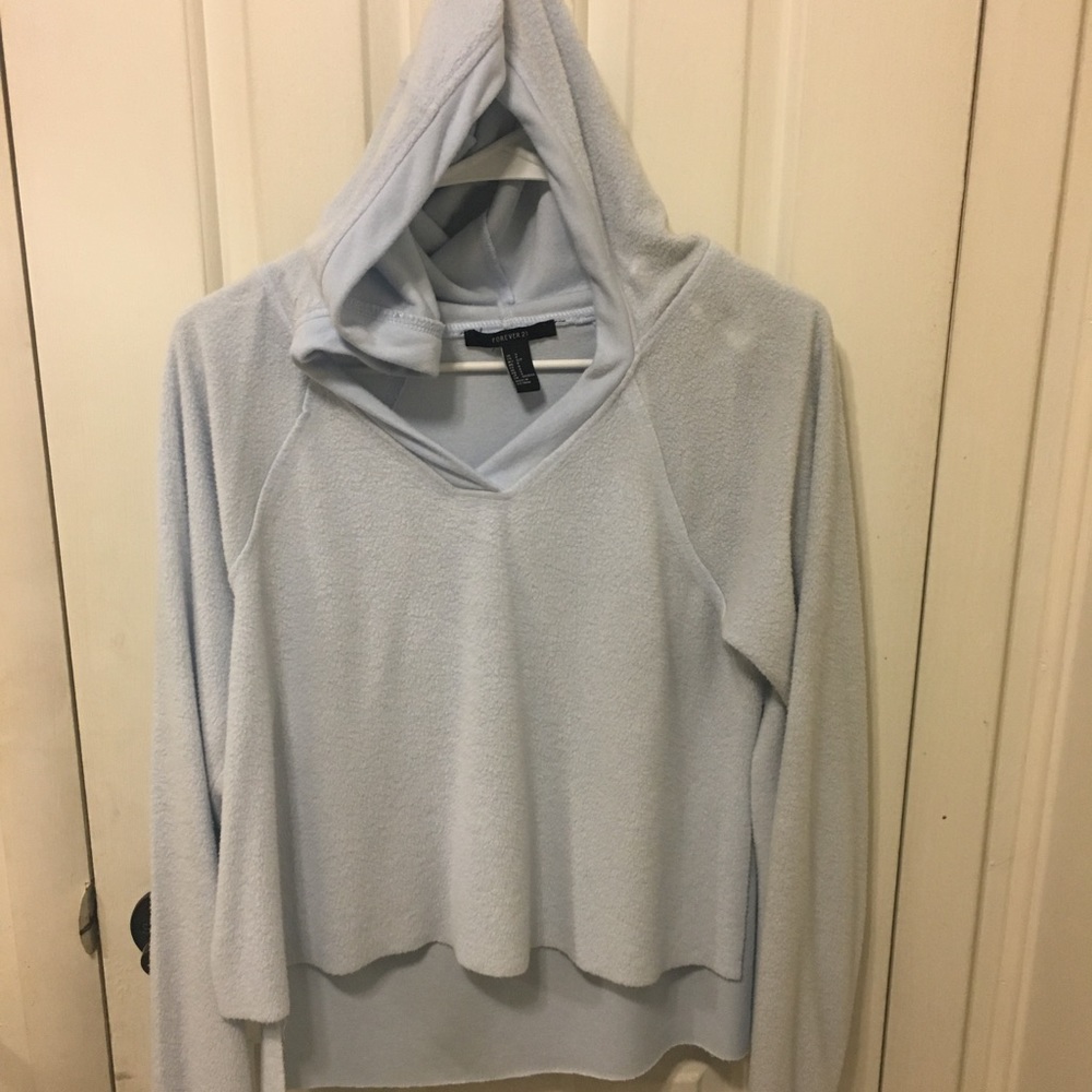 Cropped Hoodie w/ Side Slits
