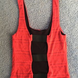 URBAN OUTFITTERS Red with black strap crop top