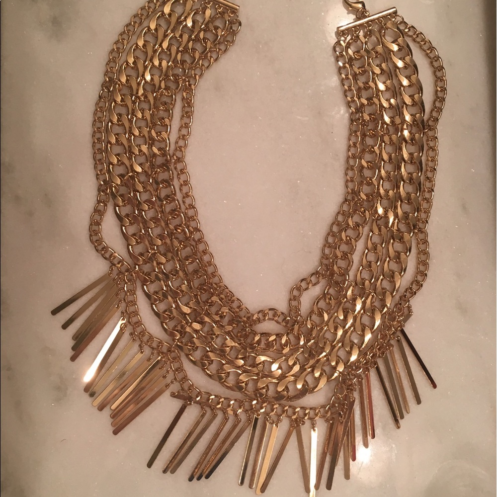 Baublebar Gold Fringe Court Bib Necklace