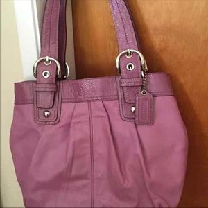 Pink large Coach shoulder bag