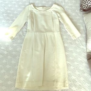 Ivory White Half Sleeve Banana Republic Dress