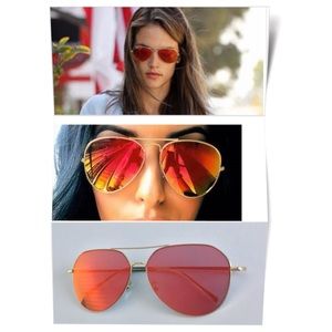 Fashion Mirror Sunglasses Red