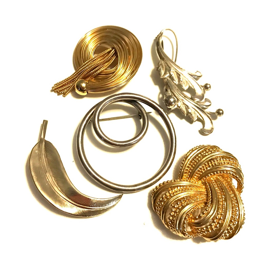 Set of FIVE Fun Brooches
