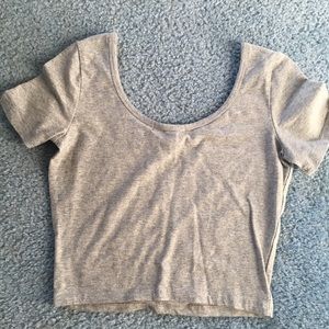 Forever21 gray cotton crop top