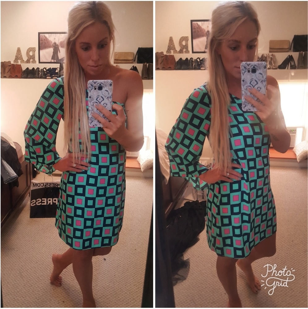 Vintage Style One Sleeve Dress