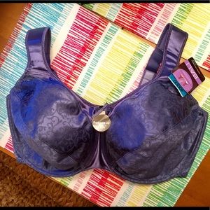 NEW BALI Satin Underwire Minimizer Bra 40F/40DDD
