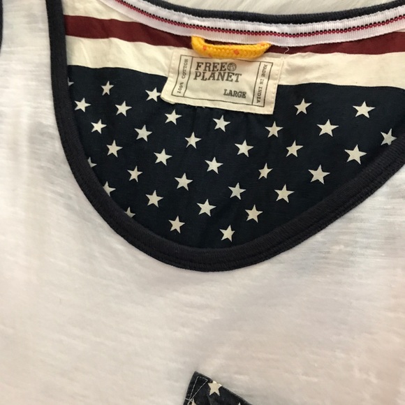 NWT Men's Free Planet White Patriotic Tank - Picture 2 of 4