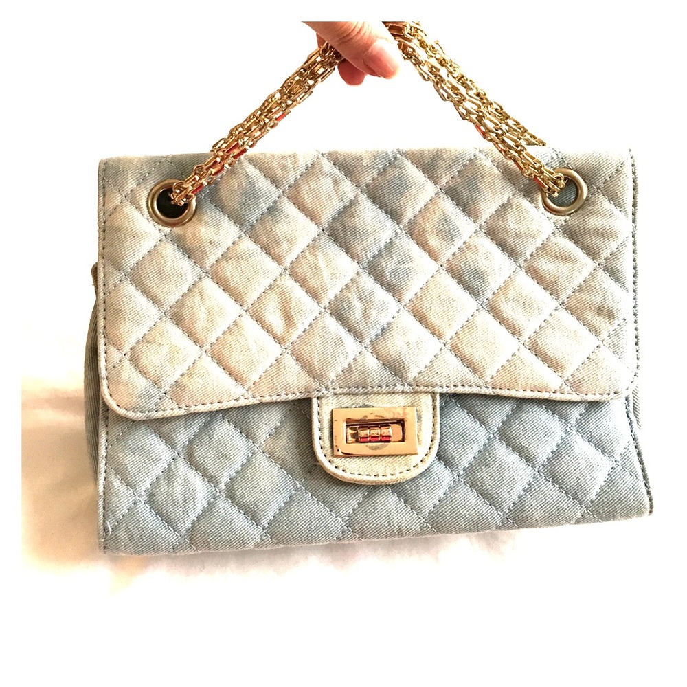 Light jean purse, Chanel like design