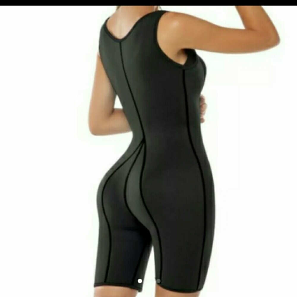 Plus Size Women Body Shapewear Black Neoprene Body - Picture 2 of 13