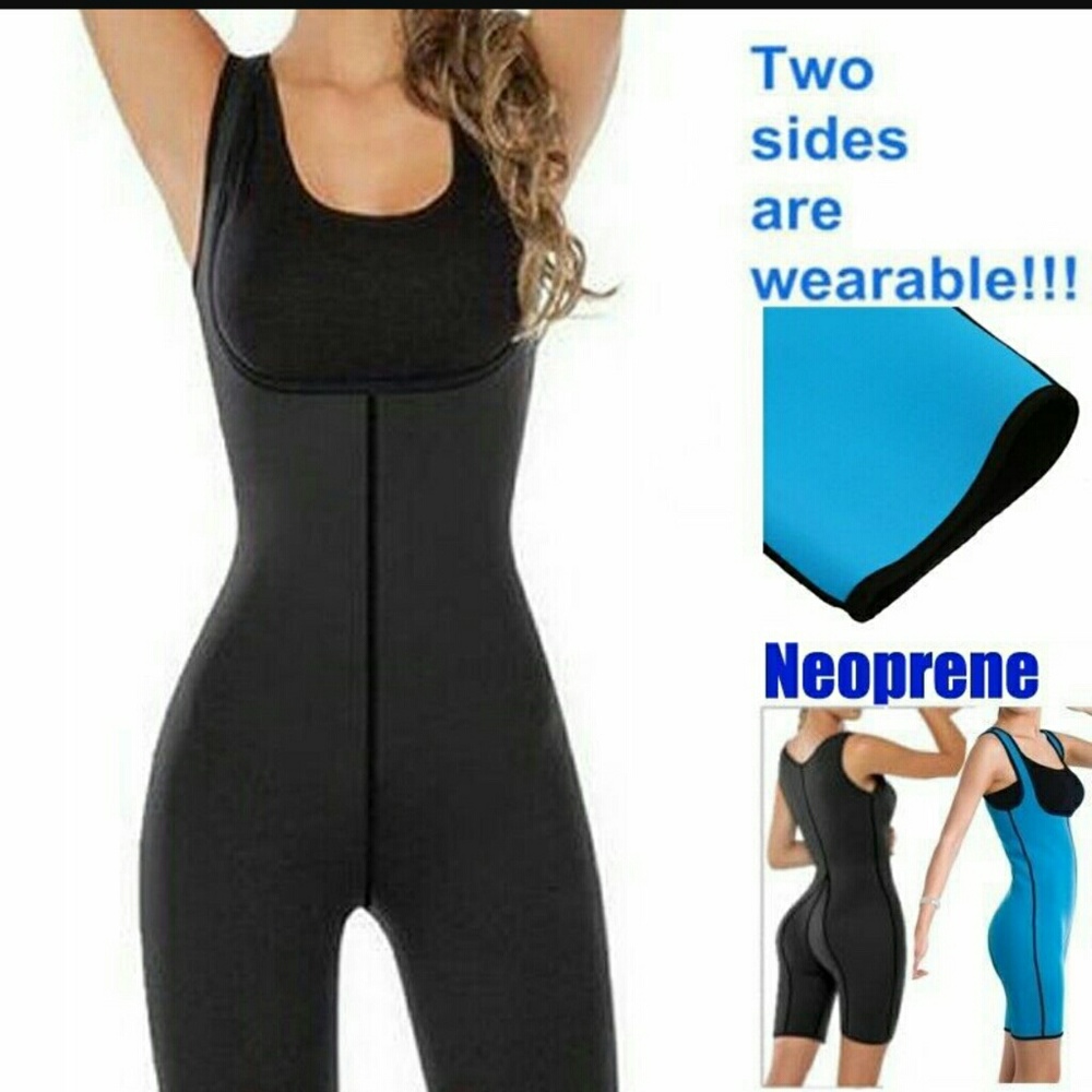 Plus Size Women Body Shapewear Black Neoprene Body - Picture 5 of 13