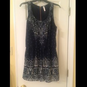Blue "bandana" style romper