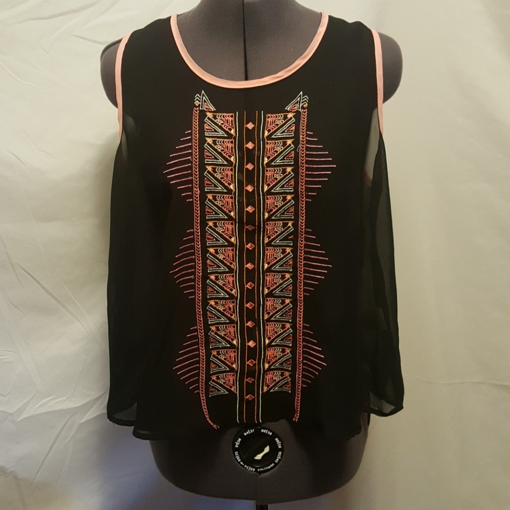 Sheer sleeveless top