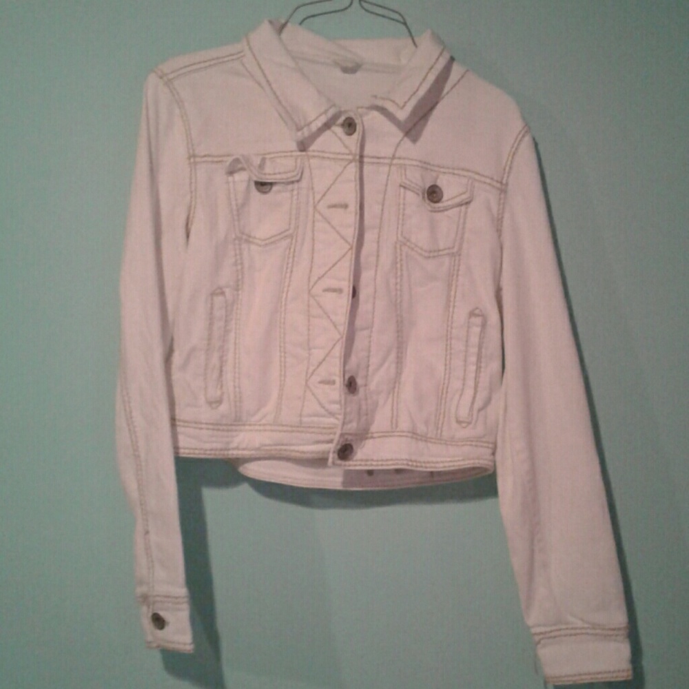 💜white denim jacket💜