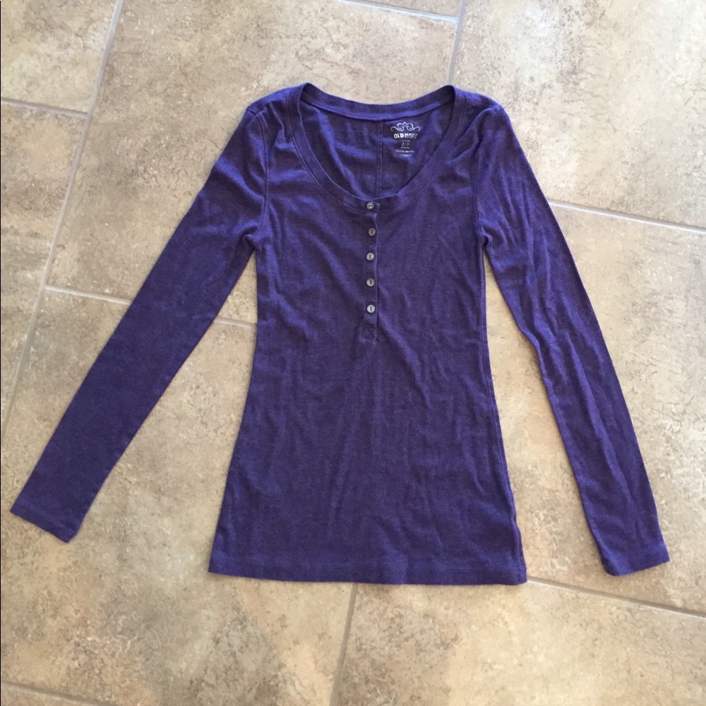 Old Navy deep purple long sleeve shirt