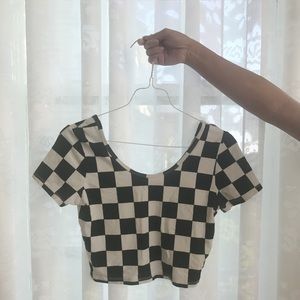 Checkered Crop Top