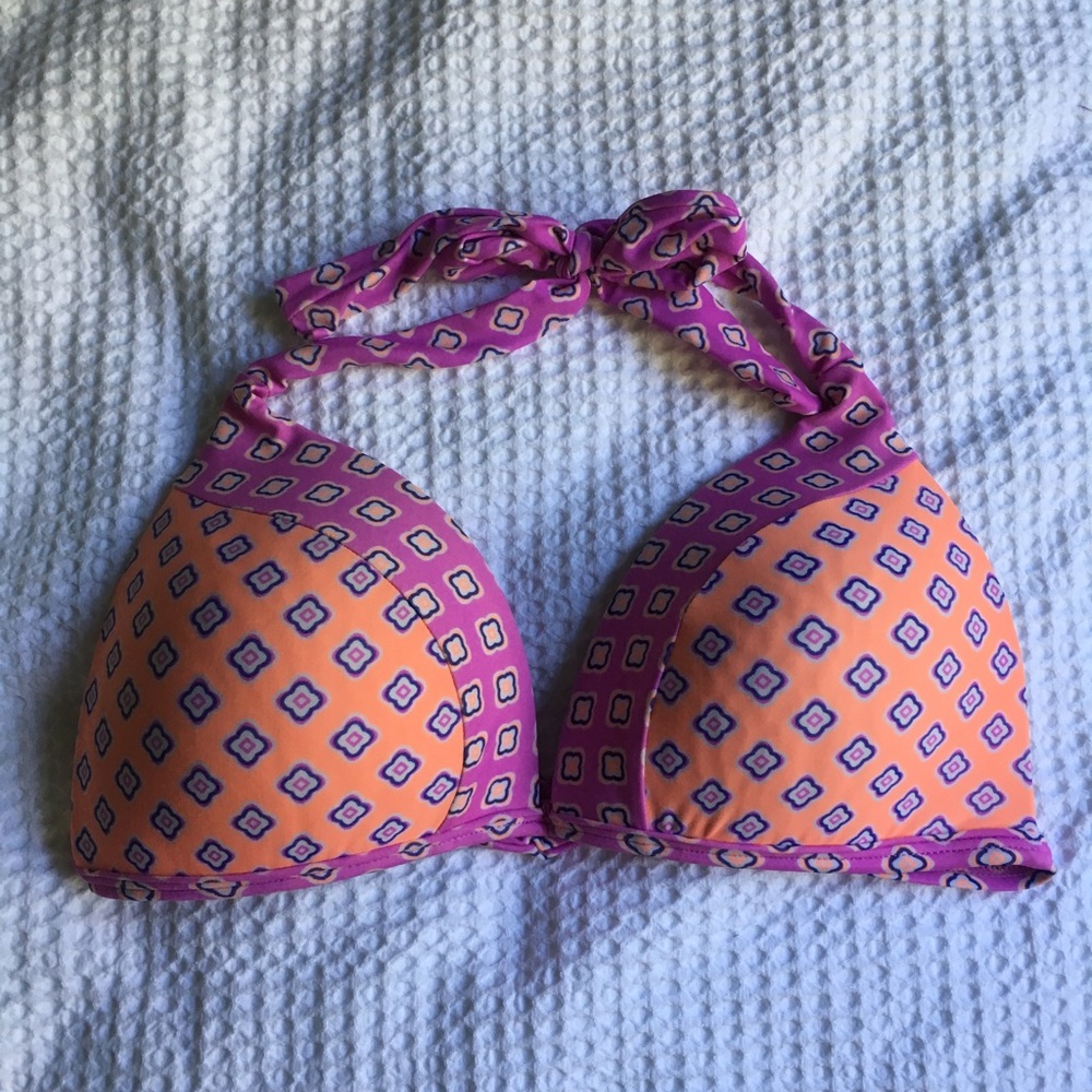 Pink and Orange Bikini Top
