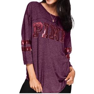 NEW RELEASE BOYFRIEND JERSEY BY VS PINK SIZE L