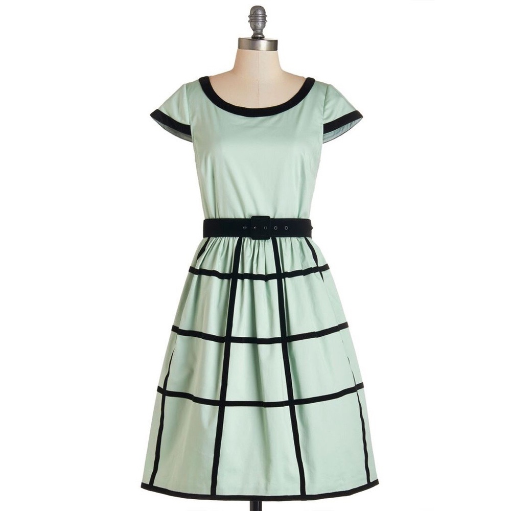 New - "as grid as it gets" dress - retro pinup