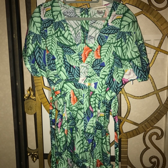 Mara Hoffman Green Palm Print Romper - Picture 6 of 8