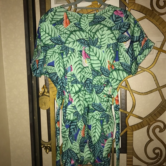 Mara Hoffman Green Palm Print Romper - Picture 7 of 8