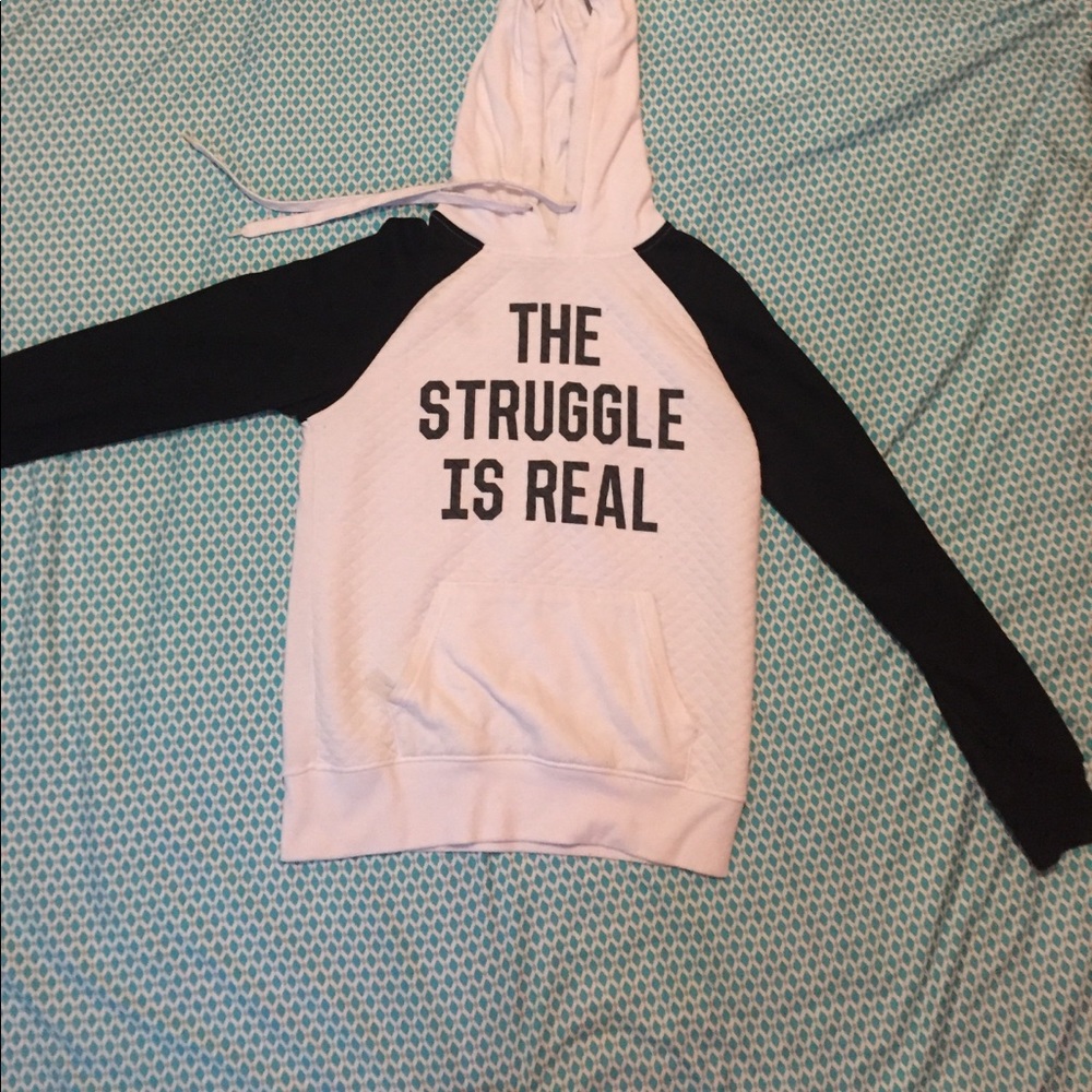 Black and white hoodie