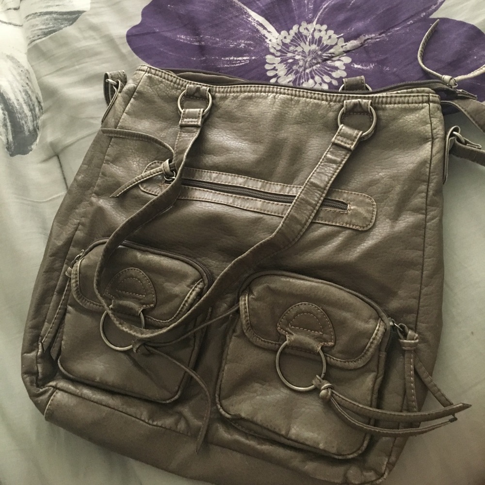 Taupe shoulder bag