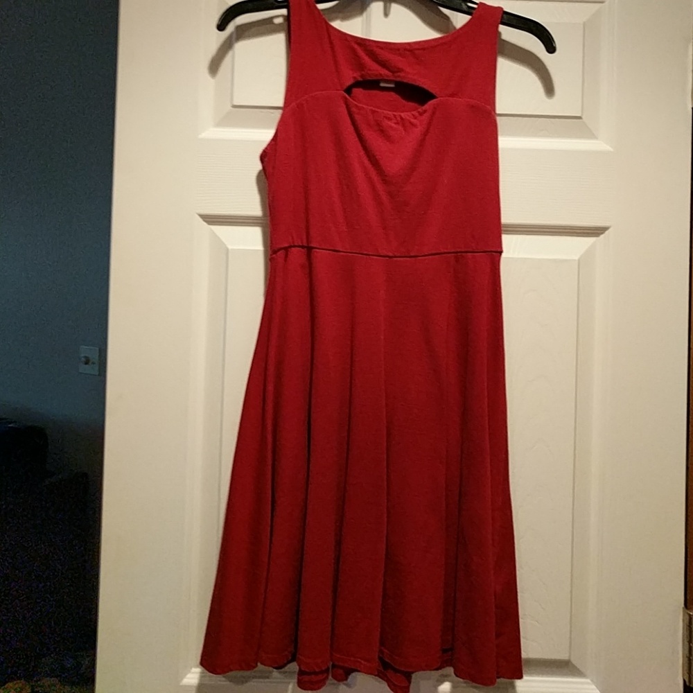 Maroon skater dress