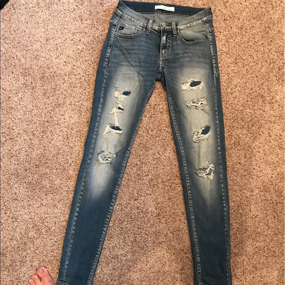 Kan can skinny jean destructed