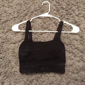 Black lulu sports bra