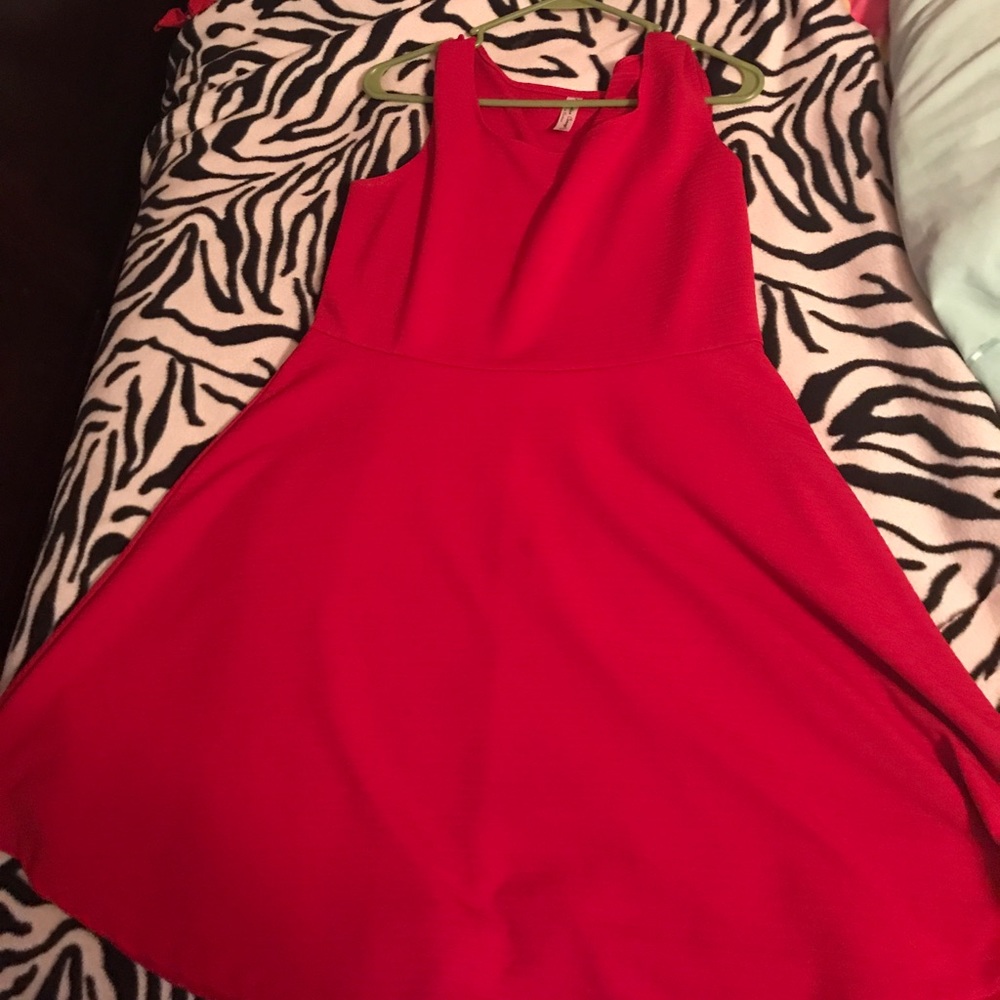 A Red Flare Dress 👗