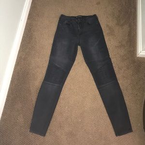 Black denim jeans