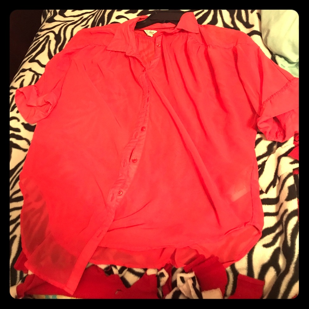 A Guess Pink See-Through Blouse 👚