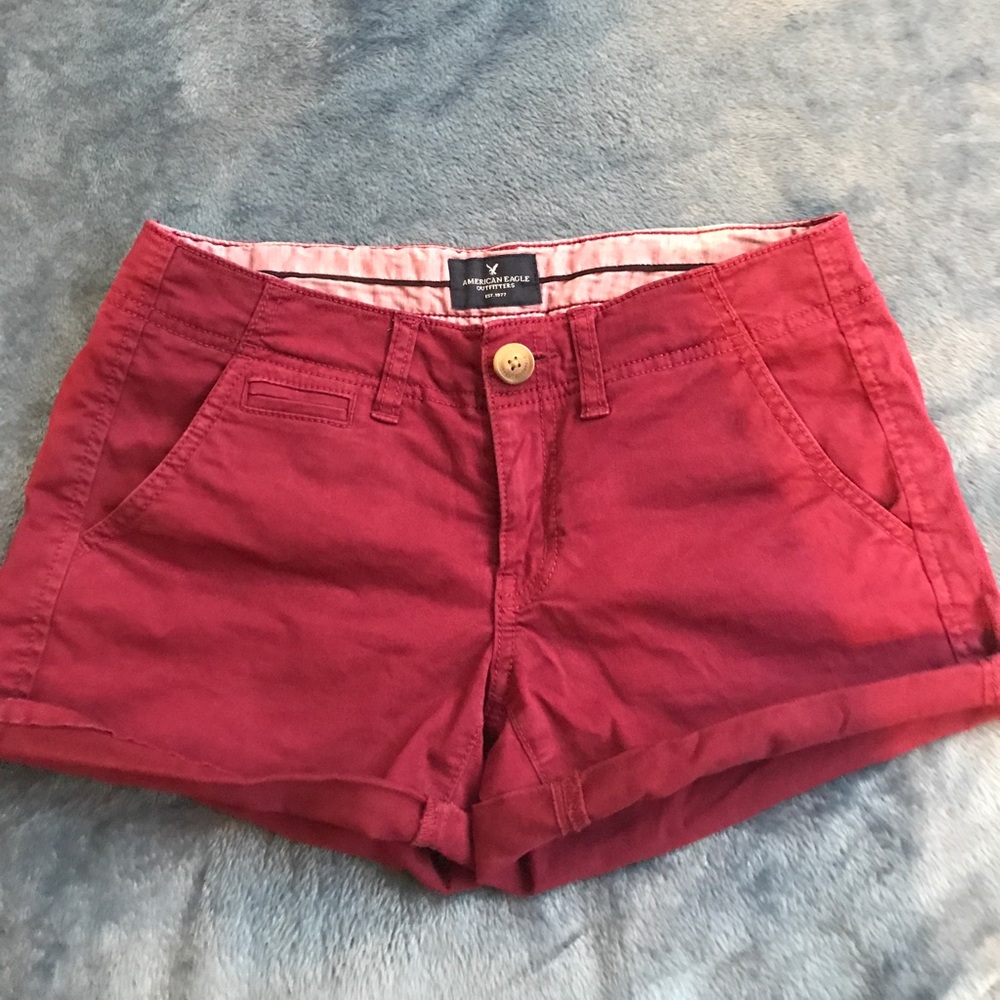 American Eagle Maroon Shorts