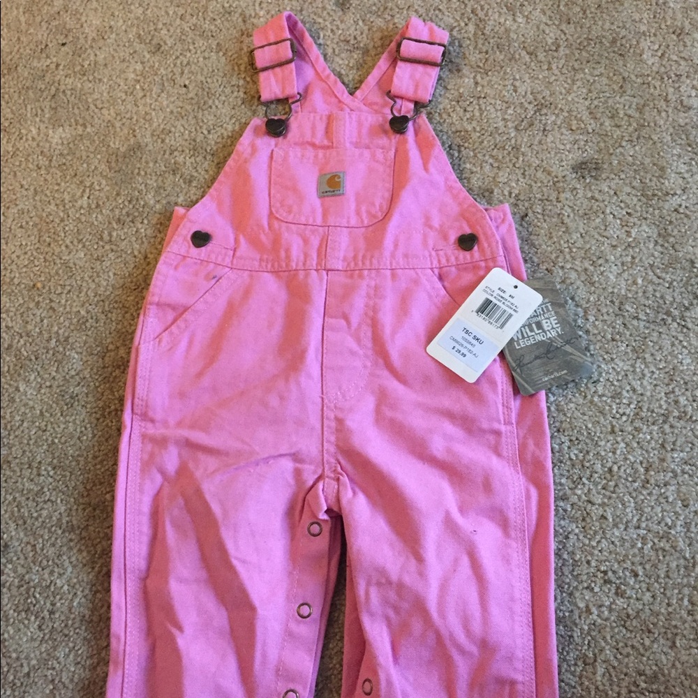 Baby girl carhartt overalls 9m