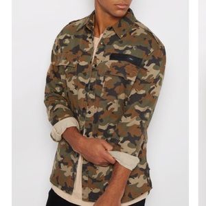 Camo Military Twill Button Down Shirt