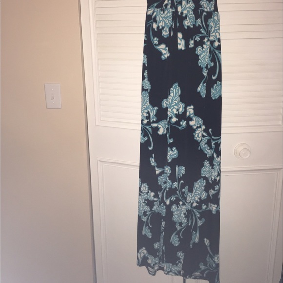 Women's Long Floral Halter Maxi Dress, XL - Picture 1 of 3