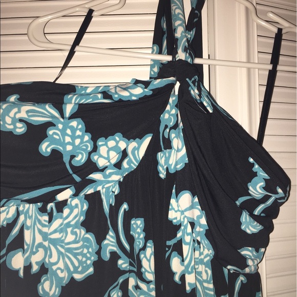 Women's Long Floral Halter Maxi Dress, XL - Picture 3 of 3