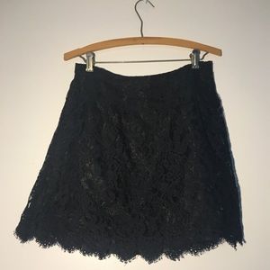 Navy blue J. Crew lace skirt