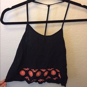 Black shirt with coral design