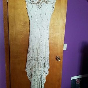 White hi-low homecoming dress