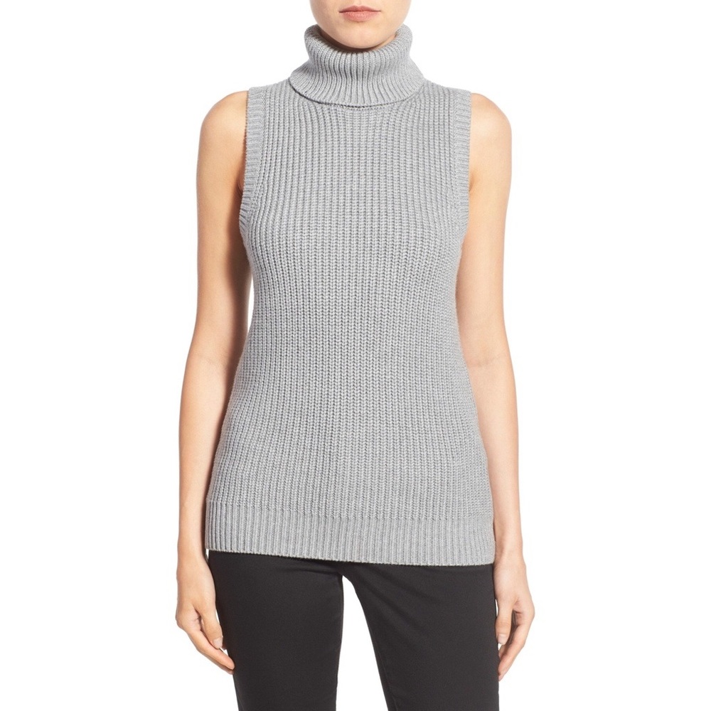 MICHAEL KORS SLEEVELESS TURTLENECK SWEATER