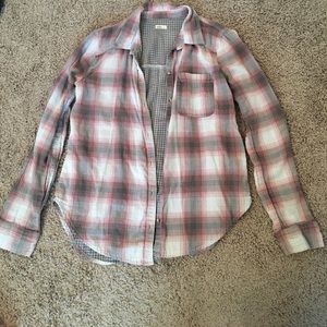 Hollister Button Down Plaid Shirt
