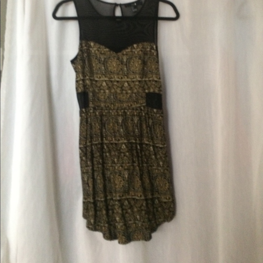 Black and gold dress