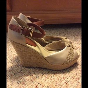 Lace topped wedge heels!!!