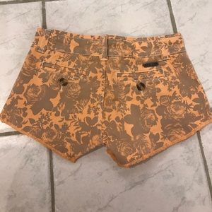 BKE orange floral shorts (size 24)