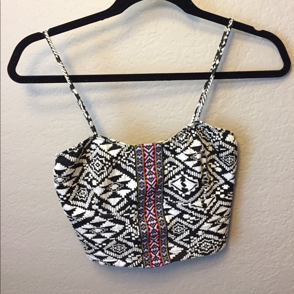 Tribal print crop top